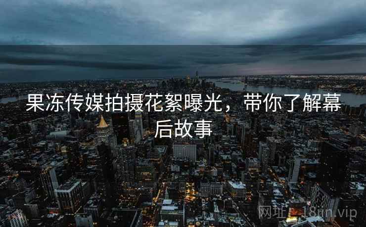 果冻传媒拍摄花絮曝光，带你了解幕后故事