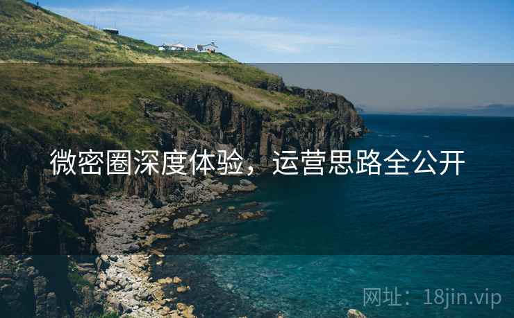微密圈深度体验，运营思路全公开